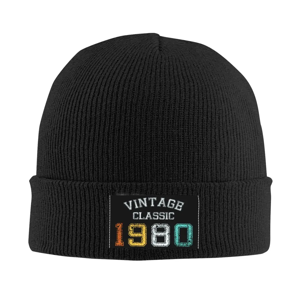 

Classic Born In 1980 Skullies Beanies Cap Men Women Unisex Winter Warm Knit Hat Adult 42th 42 years Old Birthday Gift Bonnet Hat