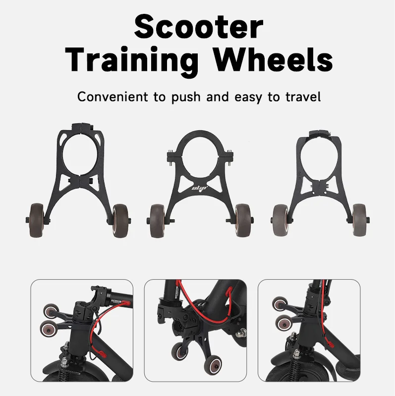 Electric Scooter Auxiliary Wheel with Vertical Roller Stand