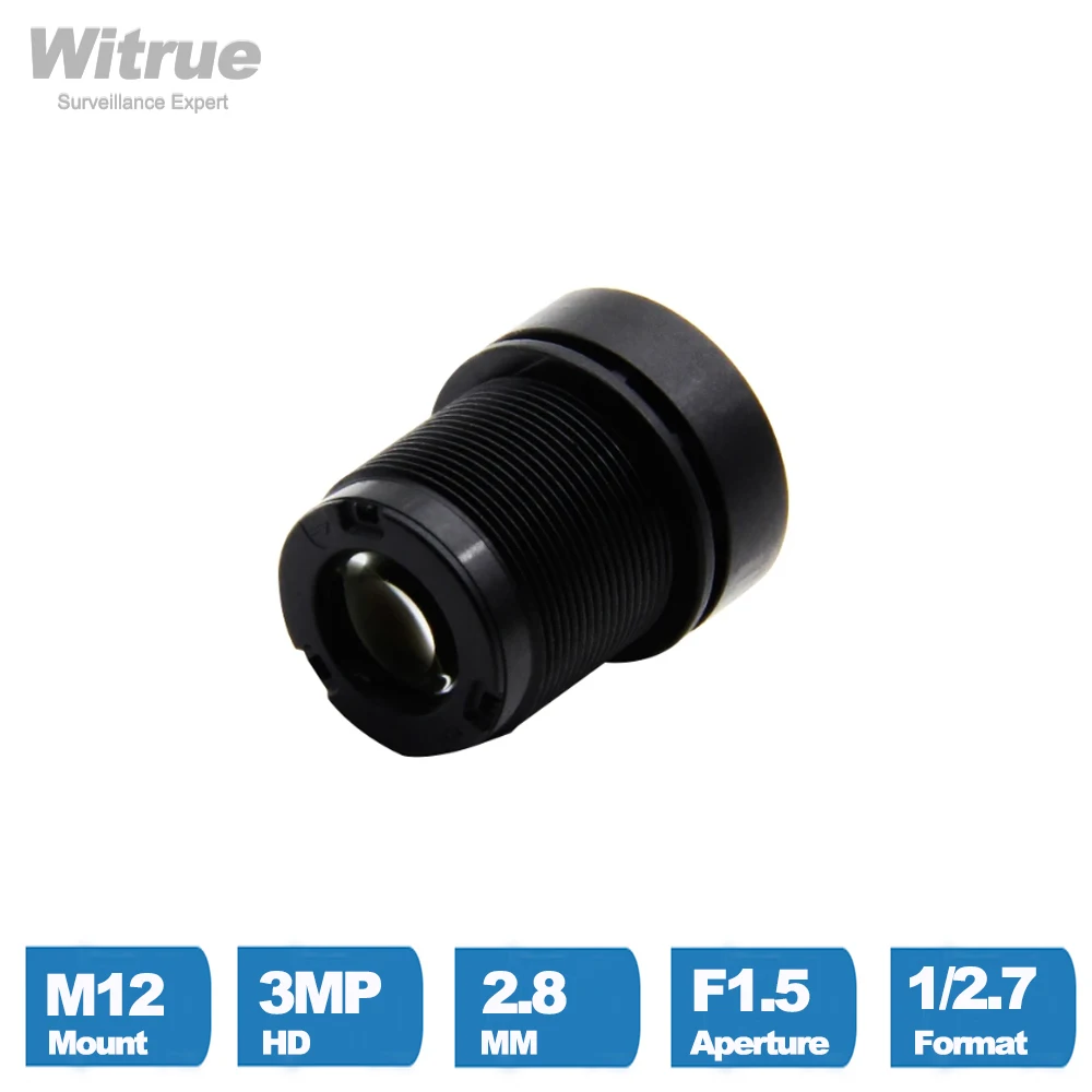 Witrue Starlight CCTV Lens 3MP 2.8mm Aperture F1.5 lenses For SONY IMX290/291/307/327 Low Light CCTV AHD IP Camera