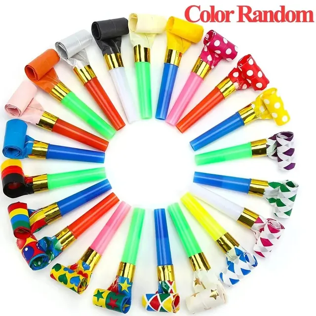 30 pièces sifflets colorés jouet drôle jouet enfants soufflant Dragon sifflet coup rouleau jouets bébé jeux de fête cadeaux d'anniversaire enfant en bas âge jouet 3