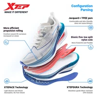 Xtep One Piece Modeling 5.0 Sneaker pour femme, soutien de stabilité, confortable, respirant, durable, chaussures de course 874218110037 3