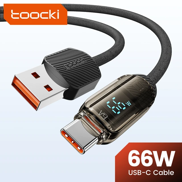 Toocki-Cable de carga rápida tipo C a tipo C, cargador de 100W, PD, USB C a USB  C, Cable de pantalla para Xiaomi POCO f3, Realme, Macbook y iPad -  AliExpress