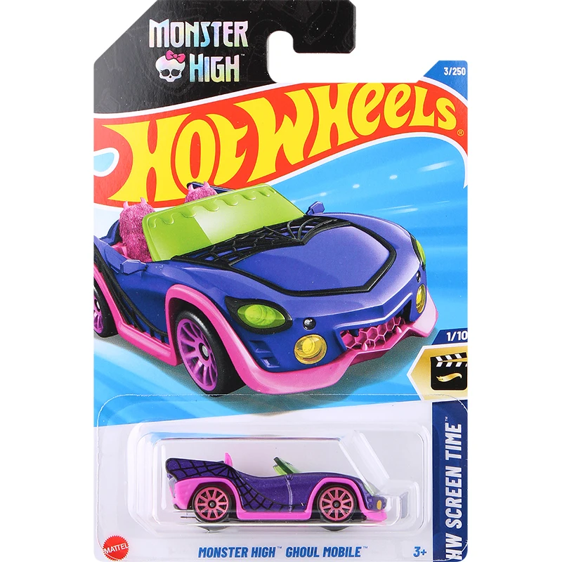 2025 Hot Wheels Monster High Ghoul móvil negro púrpura 3/250 HW - Main Image