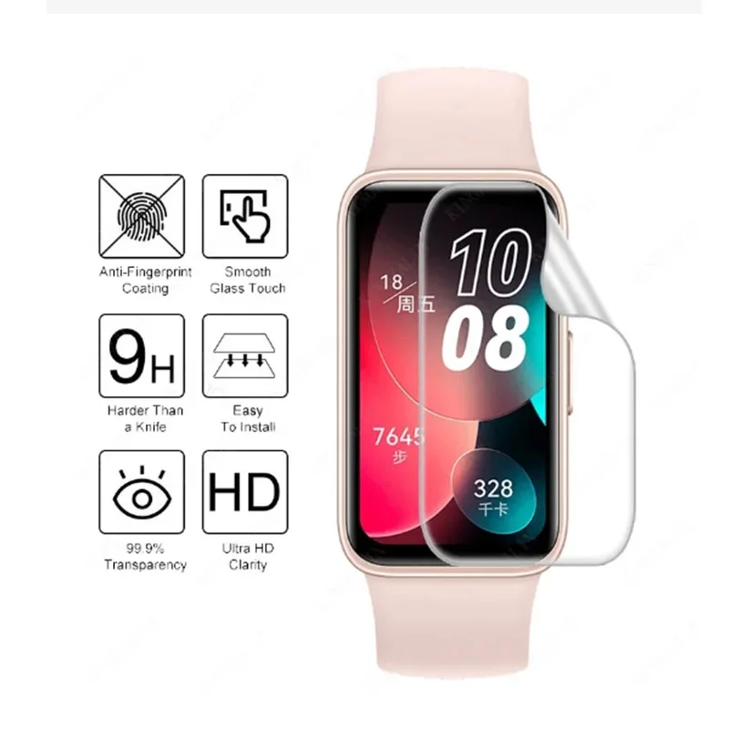 2-in-1 Silicone Strap Band with 3-Pack Anti-Scratch HD Screen Protectors