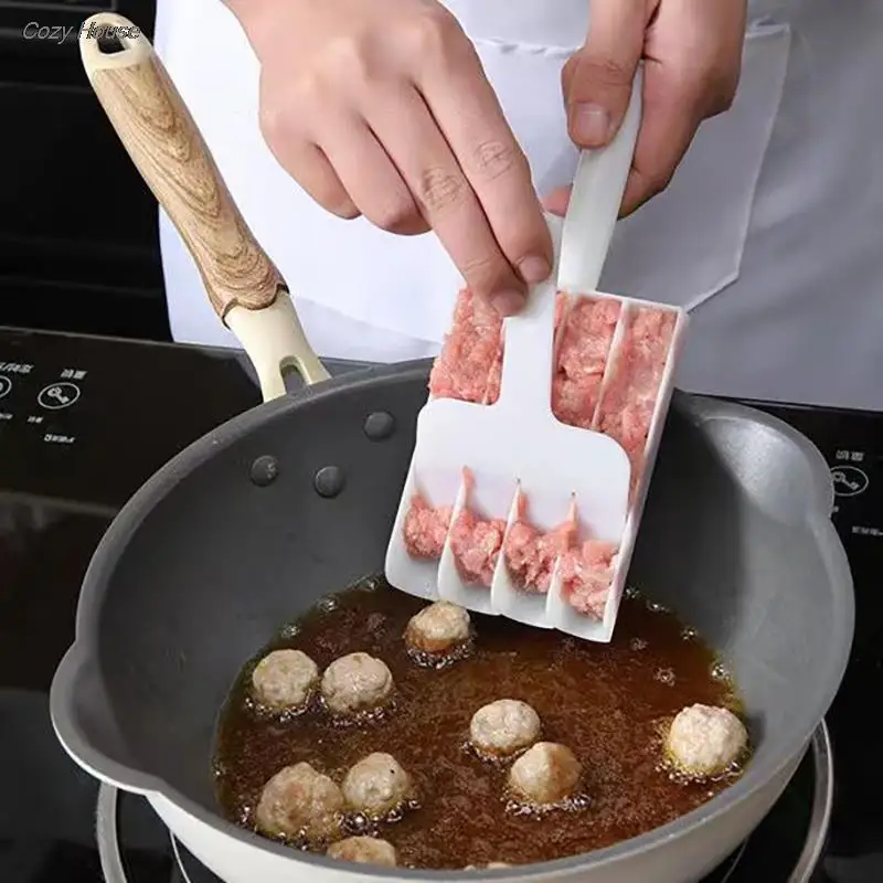 

1/3/4 способа креативная совок для мяса с лопаткой для резки мяча кухонная Тройная машина для приготовления фрикаделек без прилипания машина для приготовления фрикаделек