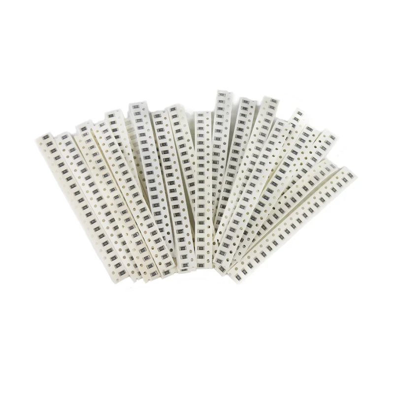 1206 kit de resistor smd sortidas 1/4w 1ohm-1m ohm ohm 1% 33valuesx 20 pces = 660 pces amostra kit