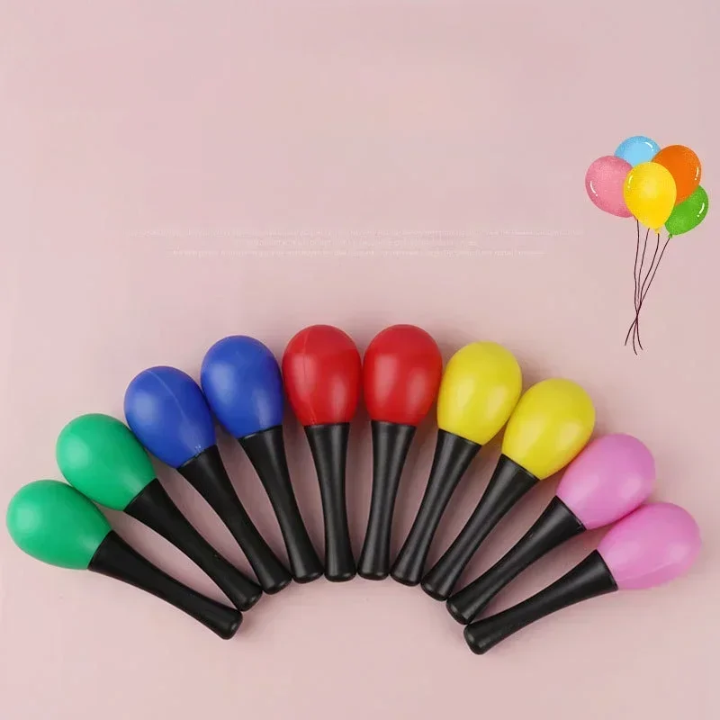 10Pcs Plastic Sand Hammer Rattle Shaker Percussion Musical Instruments Toys Unisex Hand Held Percussion Musical Instrument