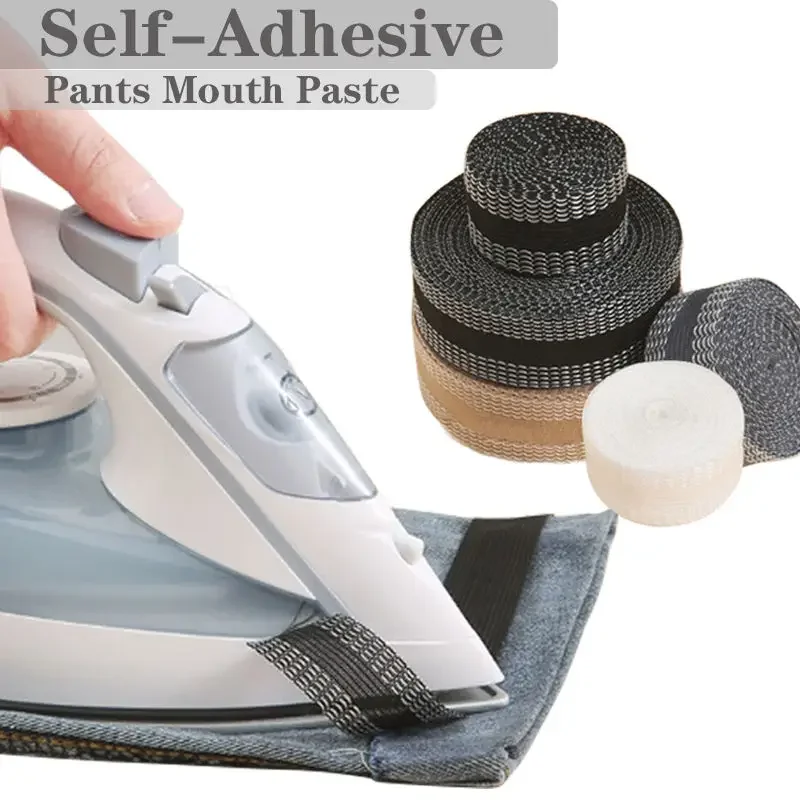 1-5M self-adhesive pants paste iron-on hem tape patch for jeans trousers no sew DIY