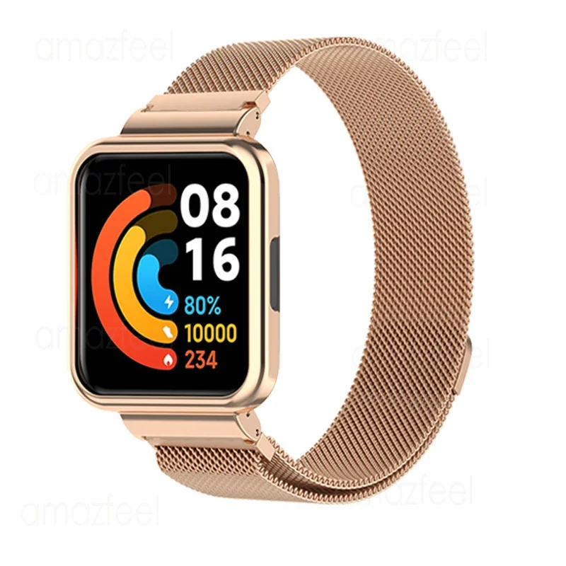 Magnetic Loop & Case Protector with Stainless Steel Bracelet and Metal Strap Cover