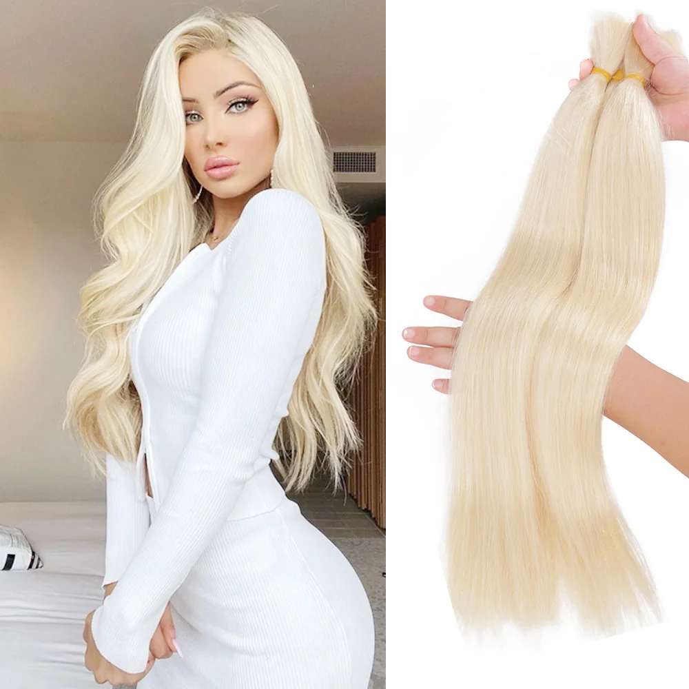 Bulk Human Hair for Braiding Straight Bundles No Weft Braid Extentions Women