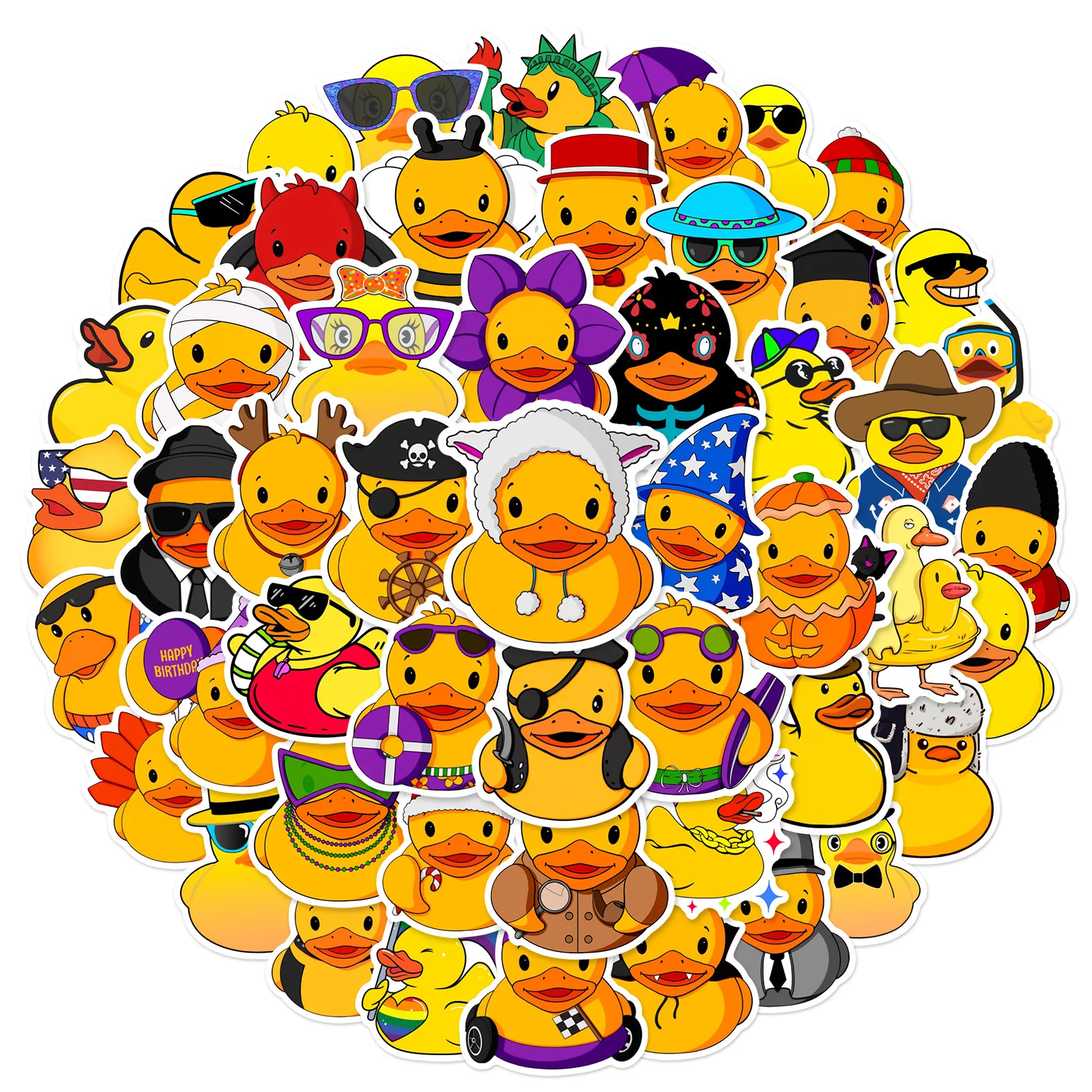 

10/25/50Pcs Brand Cute Duck Stickers Children Decals Kids Gift Scrapbook Guitar Car Skateboard Stationery Graffiti Sticker Toys