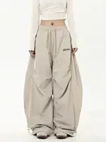 Casual Chic Sweatpant Retro Matching Oversize Women's Wide Leg Pant Low Waist Drawstring Lady Cargo Pants Y2K Hip Hop Streetwear - Image 5