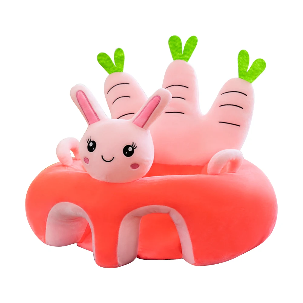 Baby Support Seat Cover Infant Cartoon Animal Plush Learning To Sit Sofa Skin Cushion Sofa Plush Pillow Toy Animal