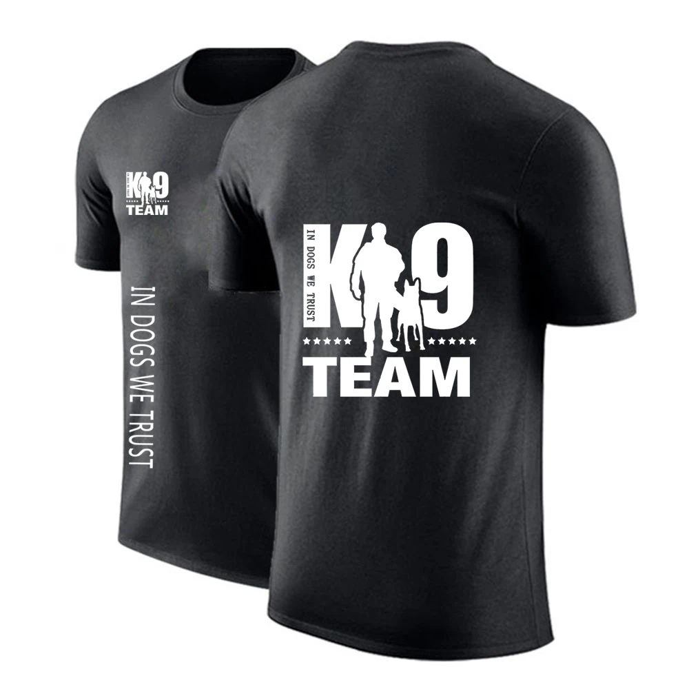 TRAINER K9 Team K9 Unit Malinois 2023 New Fashion Men Summer Solid Color Short Sleeve Brand Print Popular Casual Tee Clothing