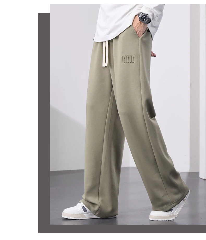 Männer Gerade Jogginghose Kordelzug Baggy Breite Bein Hosen Mode Brief Casual Hosen Streetwear Männliche Kleidung Plus Größe 8XL – Detail 10