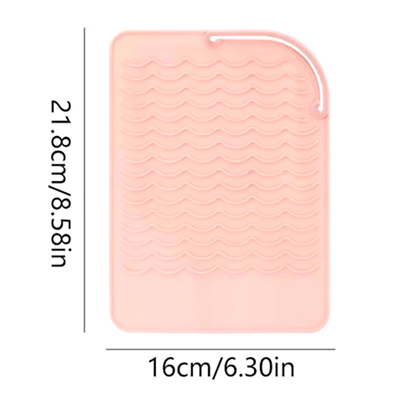 Description Picture 6 of item1pcs Multifunctional Silicone Heat Resistant Pad Insulation Mat for Hair Straightener Heat Curling Stick Curler Flat Irons