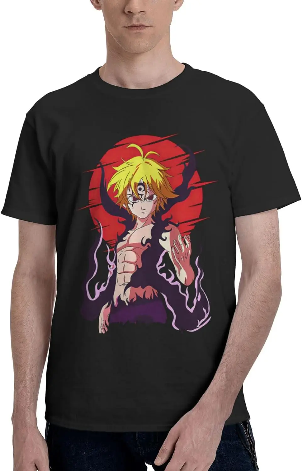 

Unisex Daily Wear Anime Cotton T-Shirt Men Women Crew Neck Adult Shirt