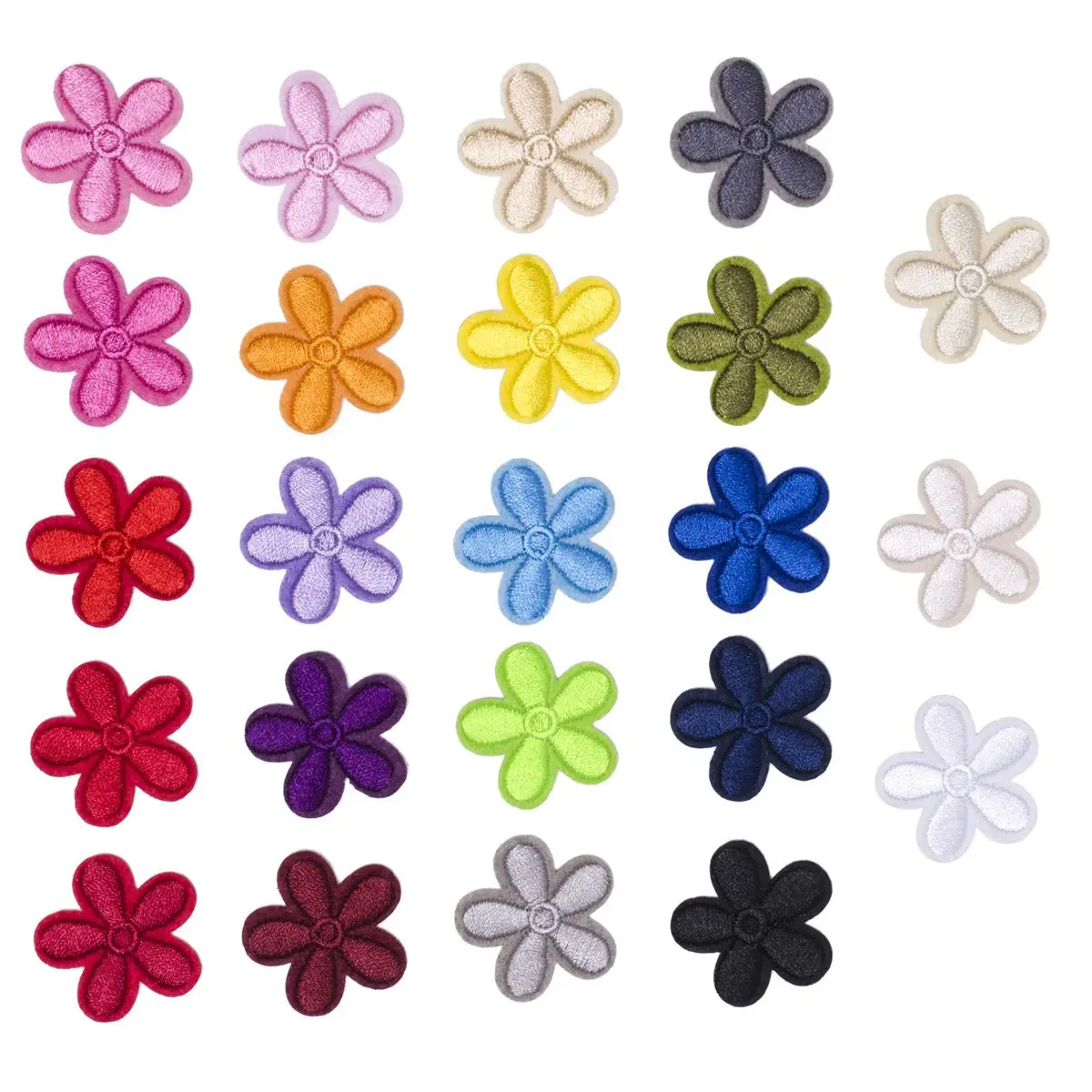

23Pcs/set Flowers Series Iron on Embroidered Patches For on Clothes skirt Hat Jeans Sticker Sew DIY Patch Applique Badge Decor