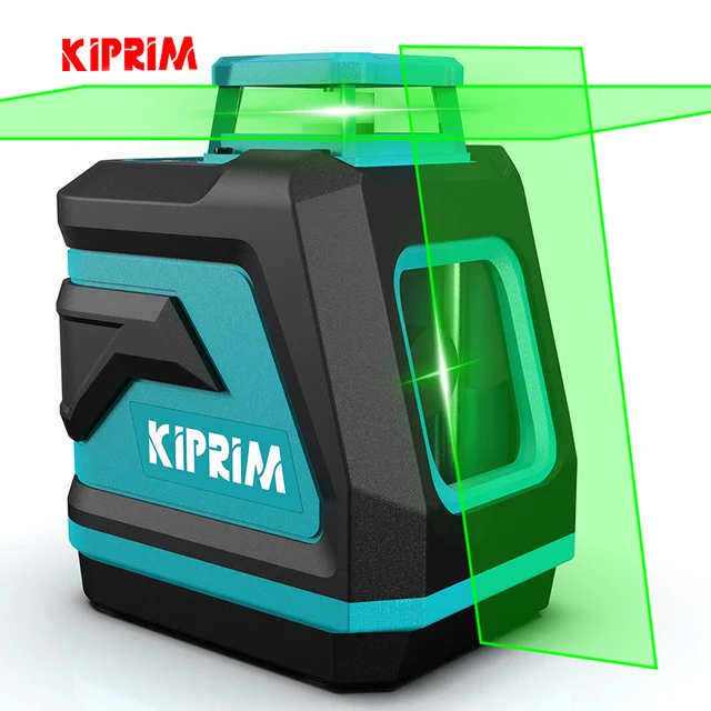 Kiprim ระดับเลเซอร์ 2 เส้น/5 เส้น 360 ระดับอัตโนมัติเครื่องมือก่อสร้างอุปกรณ์สีเขียว Professional CROSS Laser 1