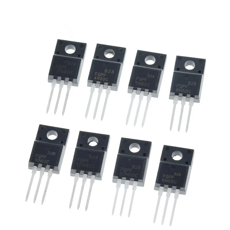 FQPF4N60C FQPF 5N60 6N60 7N65 8N60 10N60 12N60 15N60 18N60 20N60C FQPF20N60C 600V TO220F N-channel MOSFET Transistors 10PCS