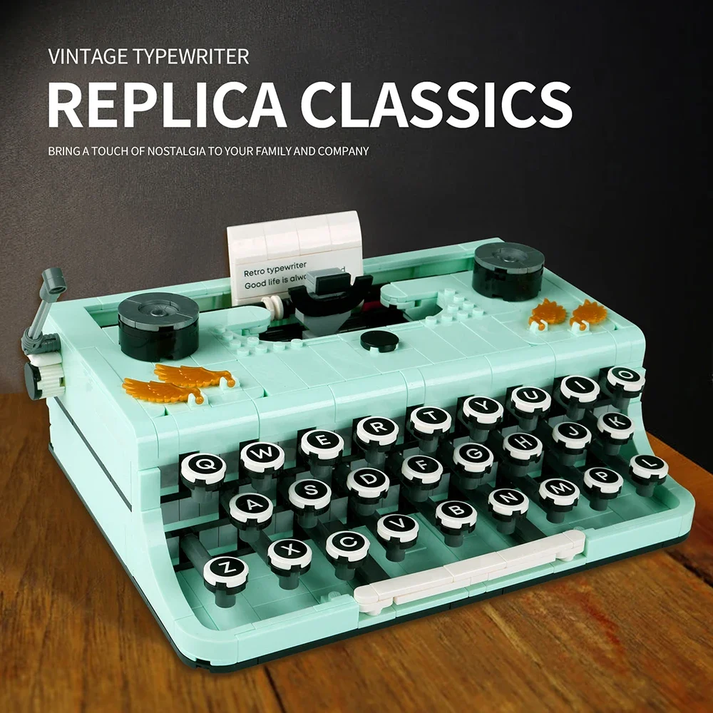 

820PCS Creative Classic Retro Typewriter Building Blocks 21327 Assemble Bricks Educational Toys Home Decoration Christmas Gifts