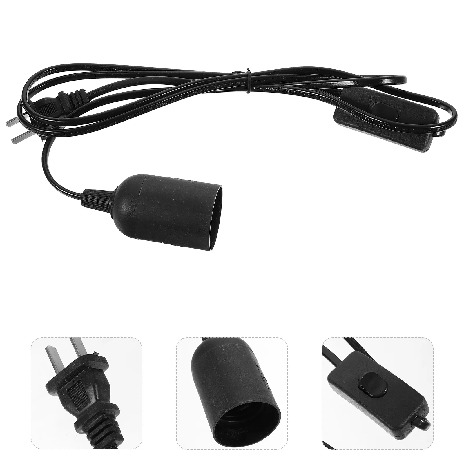 

2pcs Lamp Cord With Pendant Light Cord Light Bulb Plug In Socket US Plug