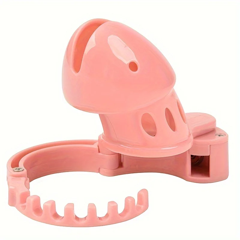 Adjustable Male Chastity Device Plastic Ring Cock Cage Bondage Accessory for Men with Adjustable Penis Ring Erotic Urethral Lock