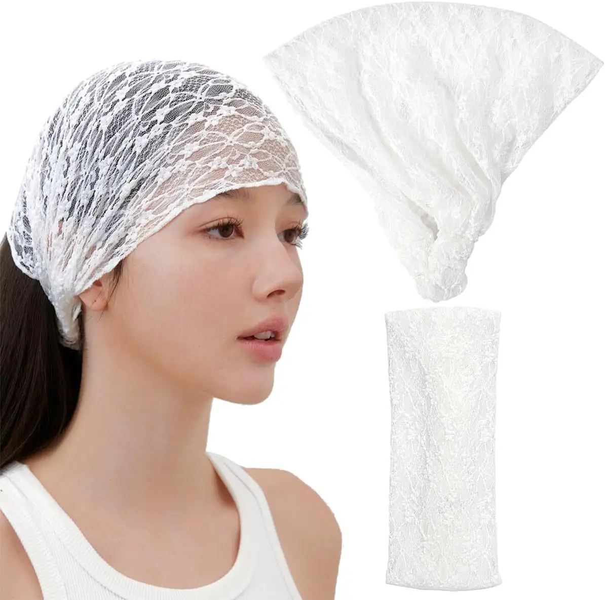 2026 Spitzen-Elastik-Haarbänder, Stirnbänder, Kopftücher für Damen und Mädchen, Scrunchies, Haarreifen, Haarband-Accessoires, Kopfschmuck, Haarschmuck, Ornamente – Detail 5