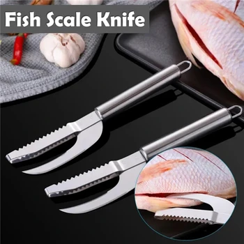 Fish Scale Knife Seafood Fish Filting Cutter Scaler Knives Cleaning Peeler Can Opener Kitchen Cooking Tools Gadgets Accesories 1