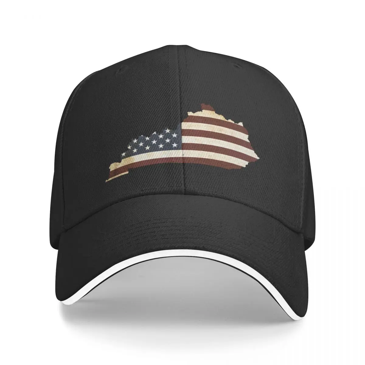 

New Kentucky State Map- Vintage American Flag Baseball Cap Sports Caps Golf Hat Custom Cap Hats For Women Men's