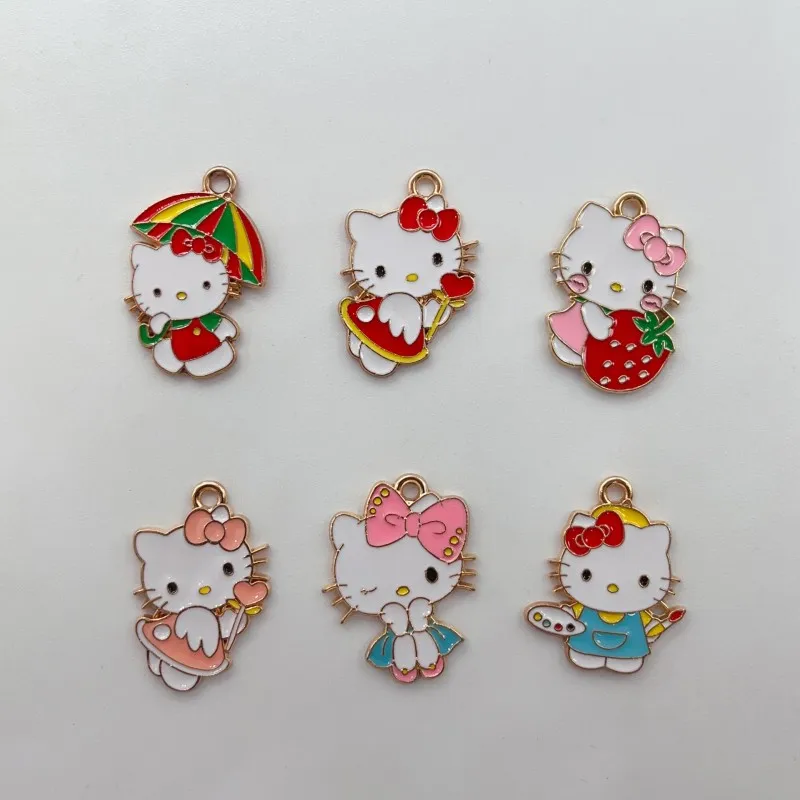 10pcs Sanrio Charms for Jewelry Making Hello Kitty My Melody Kuromi  Kuromilawi Cartoon DIY Pendant Wholesale Supplies - AliExpress