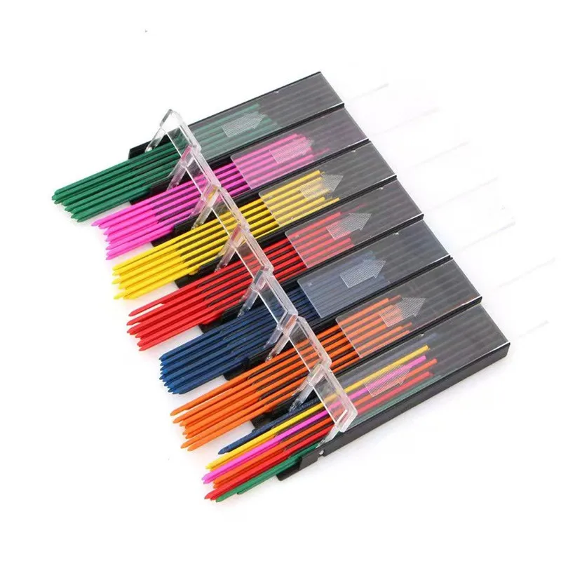 

2.0mm Colors Mechanical Pencil Refill 2B Erasable Colorful Leads Art Painting Drawing Tools Students Stationery 12 Roots/Box