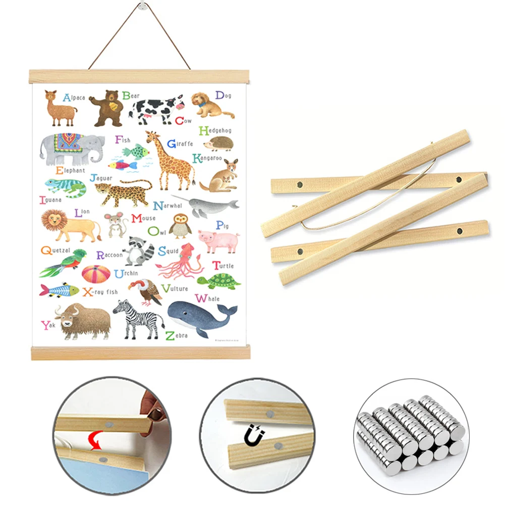 Teak Pine Magnetic Picture Frame 1