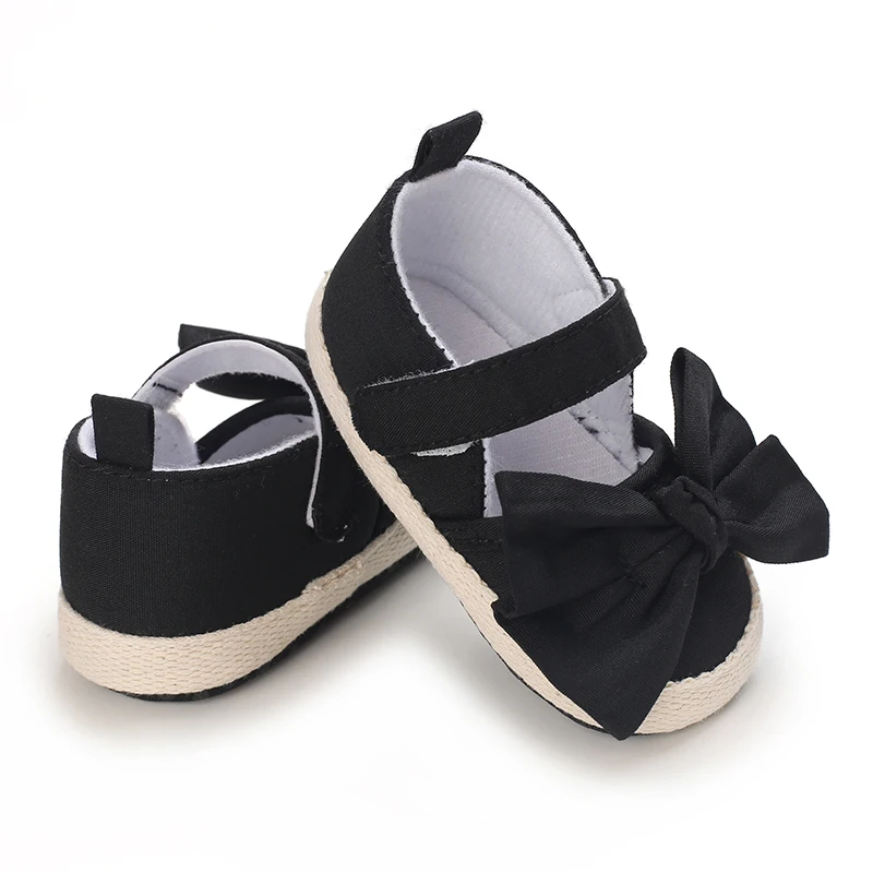 Cute New Baby Girls Shoes 0-18M Baby Soft Sole Shoes Cotton Bow Princess First Walking