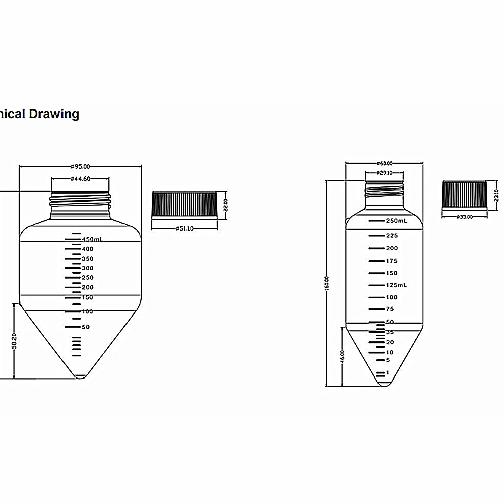 Nest Biotechnology 250ml 500ml Centrifuge Tube Sterile Experimental Equipment Teaching Supplie
