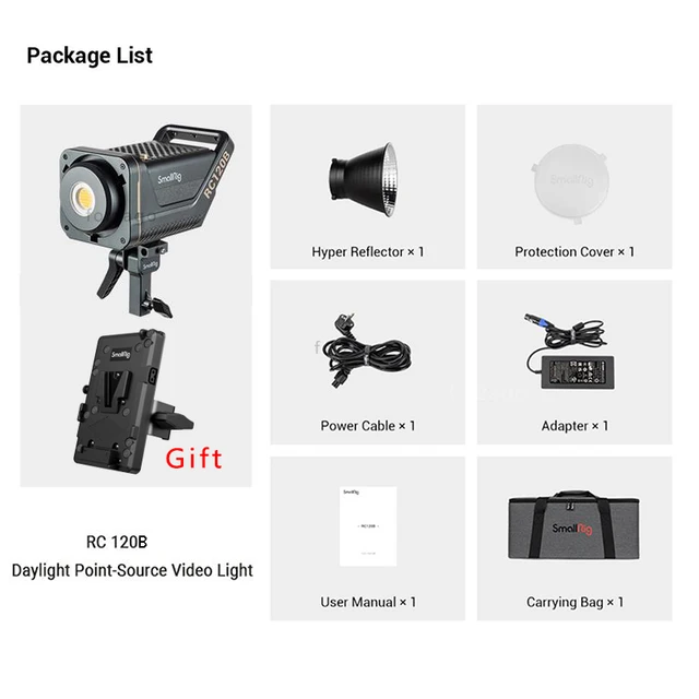 SmallRig RC120D ビデオライト スモールリグ 撮影用COBライト www