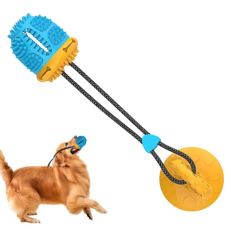

Puppy Teething Toys Interactive Teething Rope Suction Cup Food Dispensing Ball Toys for Dogs Puppy Cleaning Teeth Pet Toy Supply