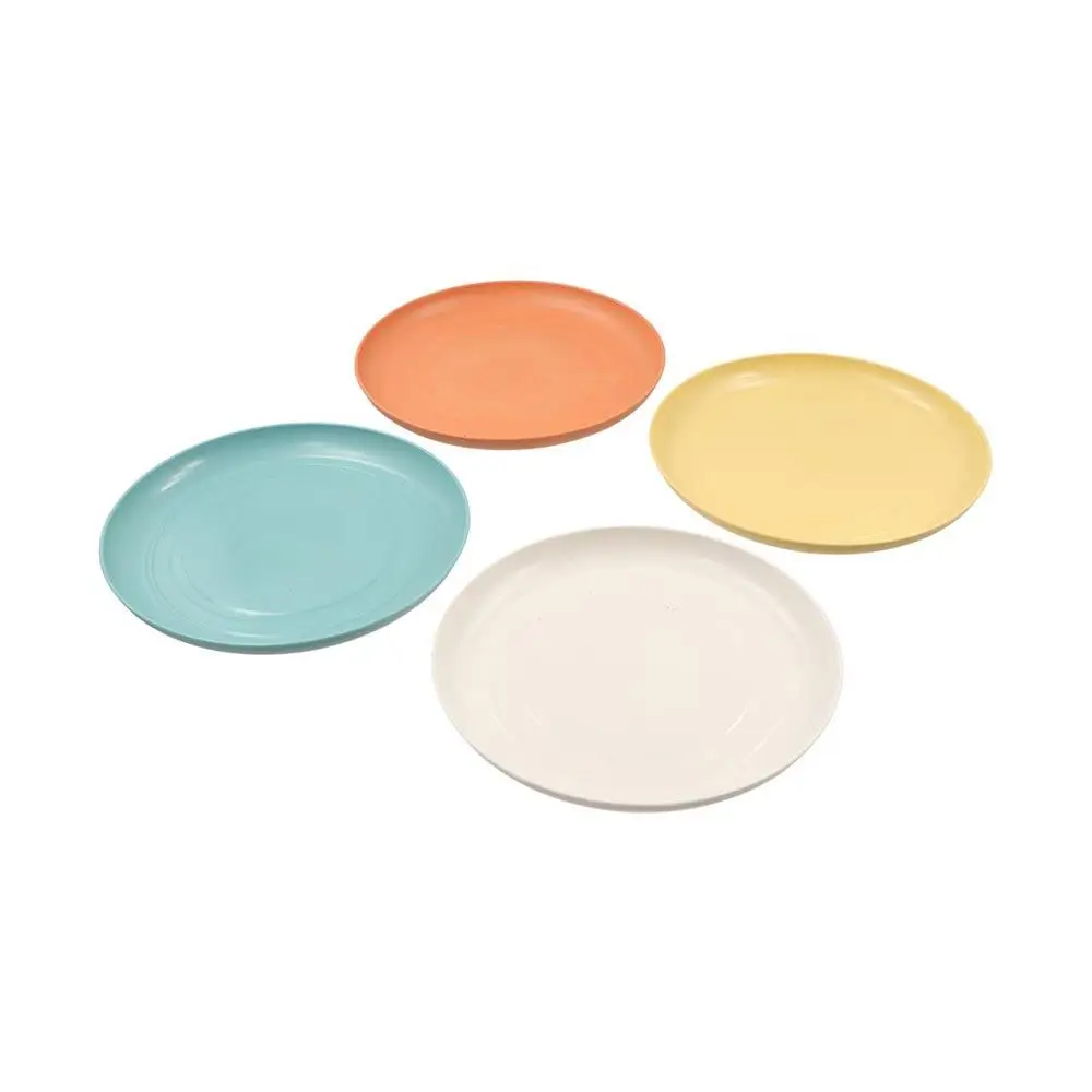 Description Picture 4 of itemDinnerware Plastic Wheat Straw Plates Lightweight Round Dinner Plates Unbreakable Microwave Safe Tableware Fruit