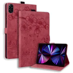 Premium PU Leather Flip Cover - HonorPad X8a 11 inch (Red)