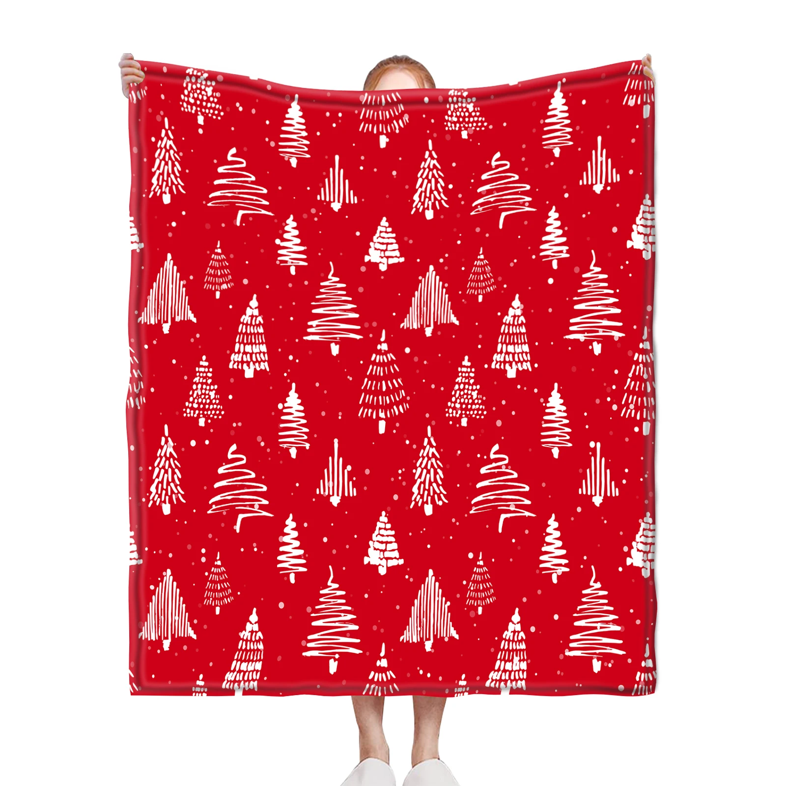 Christmas Tree Blanket Microfiber Super Soft Throw Blankets For Bed Bedspread Sofa Decorative Camping Picnic Winter Warm Blanket