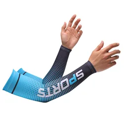 Breathable Sun Protection Arm Sleeves for Men - UV Resistant, Anti - Sunburn, Summer Cycling Covers (Light blue)