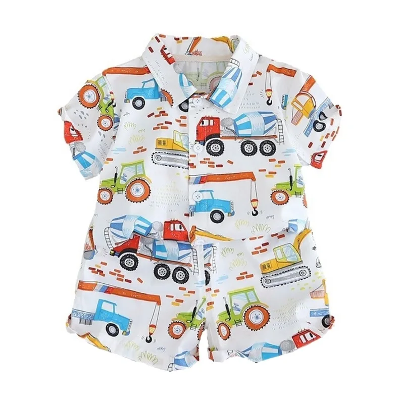 

New Summer Kids Boys Clothes Suit Baby Clothing Children Cartoon Shirt Shorts 2Pcs/Sets Toddler Casual Costume Infant Tracksuits