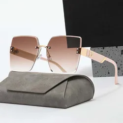 Luxury Square Sunglasses Women Men Brand Designer Vintage Sun Glasses Female Male Fashion Rimless Shades Mirror Oculos De Sol