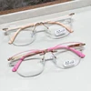 Frameless Cut Edge Metal Reading Glasses Ultra Light Pink Frame Presbyopia Glasses High-definition Anti Blue Light Eyeglasses 2