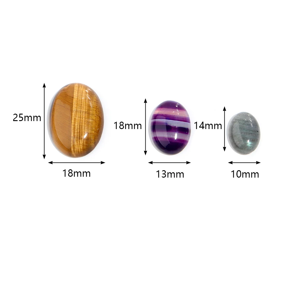 2-5 개/갑 천연석 카보 숑 타원형 카보 숑 마노 청금석 루즈 비즈 Diy 링 목걸이 용 플랫 백 카메오 카보 숑 스페이서