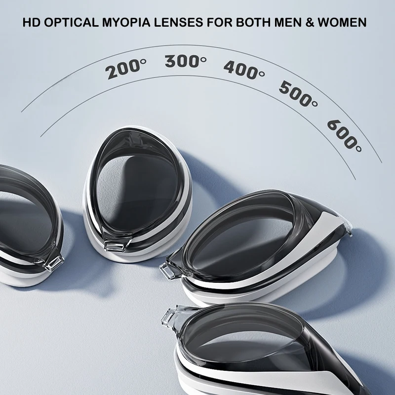 Brand Myopia Swimming Goggles Women Men Small Frame Pool Optical Glasses HD Anti Fog Eyewear Swimming Equipm Diopter -2.0~-6.0 3