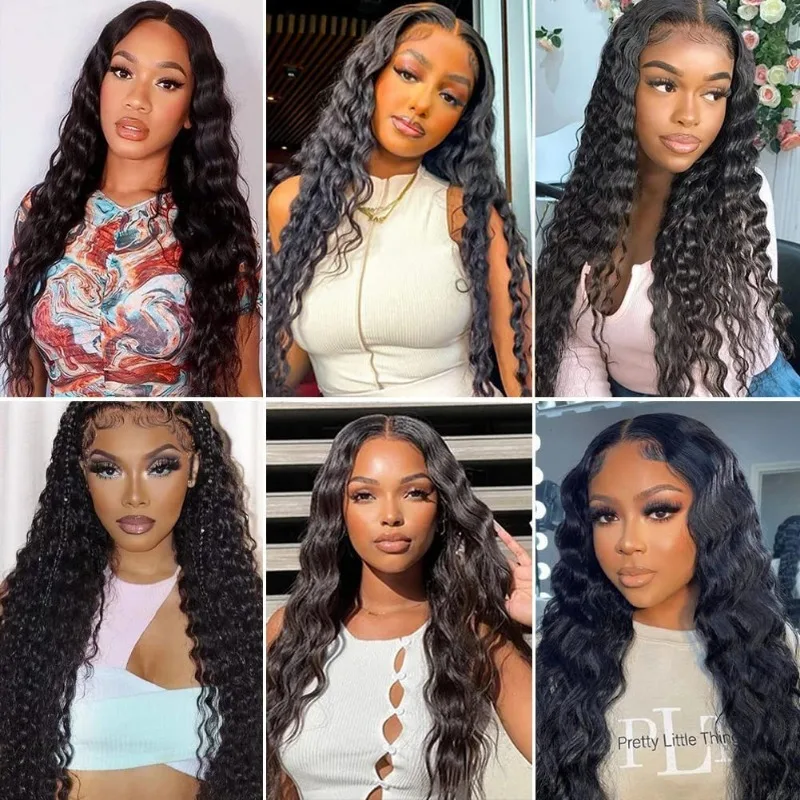 Deep Wave 4x4 Lace Closure Human Hair Transparent Lace Closure Brazilian Virgin Hair Pre-Plucked For Women Soft and Silky