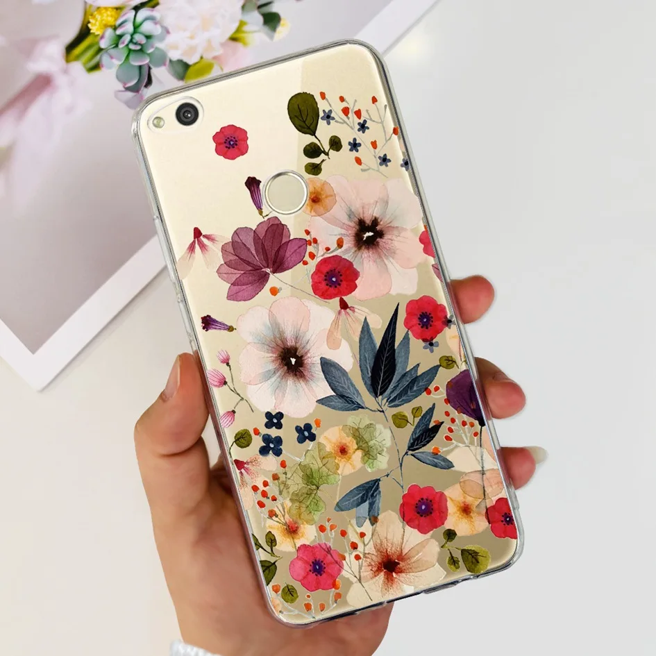 Floral Love Heart Soft Silicone Clear Phone Case