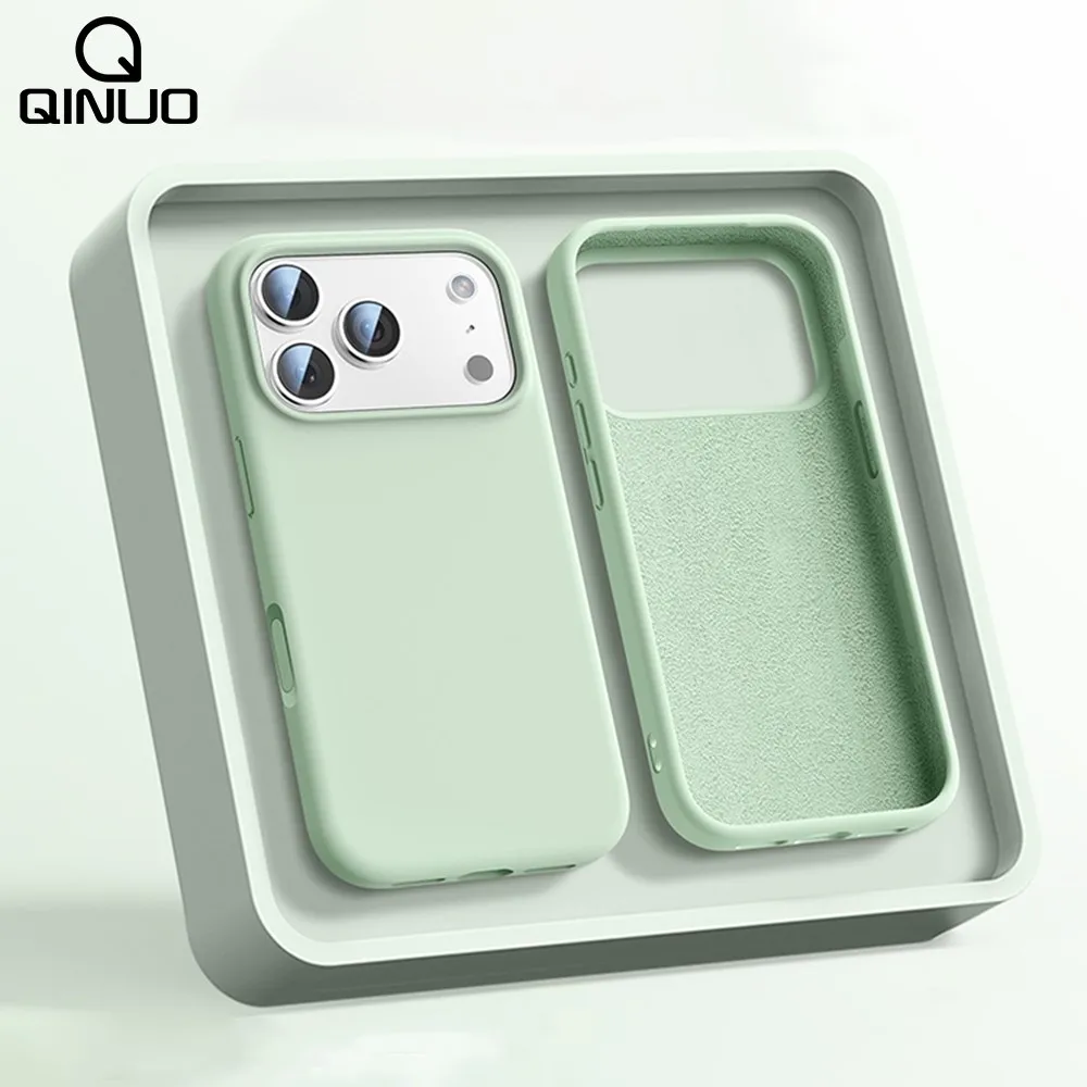 Original Liquid Silicone Shockproof Soft Case with AI Camera Button Protection - Solid Color Cover