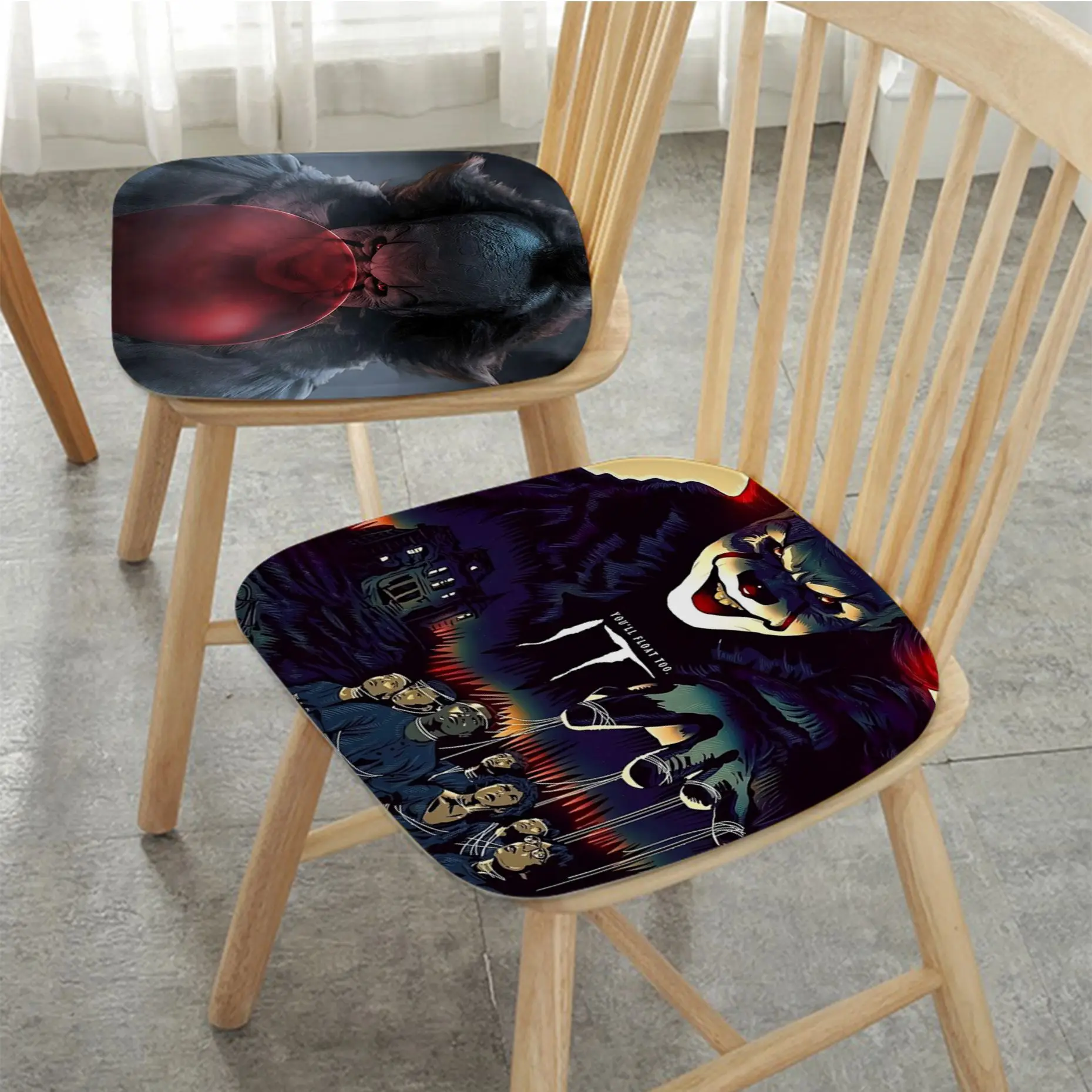 

Hot Pennywise Clown Cushion Mat Nordic Printing Chair Cushion Soft Office Car Seat Comfort Breathable 45x45cm Sofa Cushion